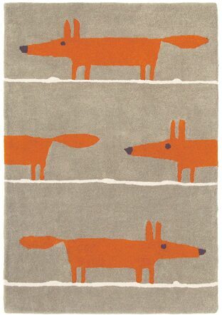 Designer Teppich „Mr. Fox“ Cinnamon - handgetuftet, aus 100% reiner Schurwolle