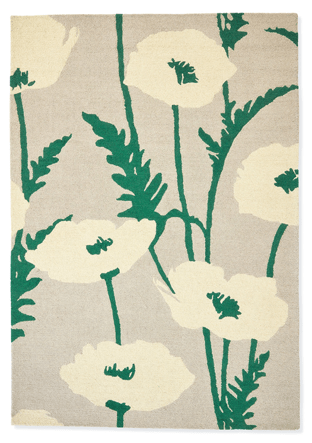 Designer rug "Poppy Pop" Parchment - hand-tufted, made of 100% pure new wool
