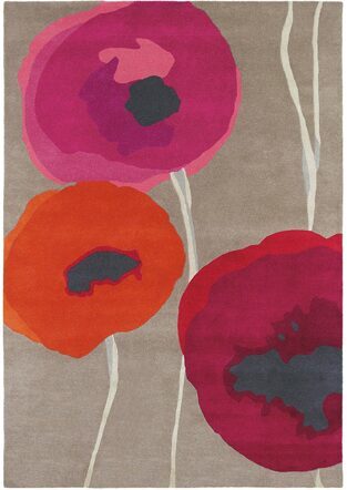 Designer rug "Poppies" - hand-tufted, made of 100% pure new wool
