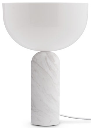 Noble lampe de table "Kizu" Medium, avec pied en marbre blanc