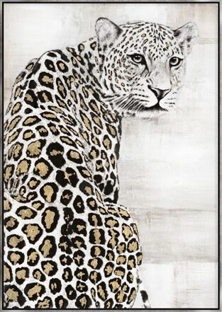 Hand painted art print "Snow leopard" 71.5 x 101.5 cm