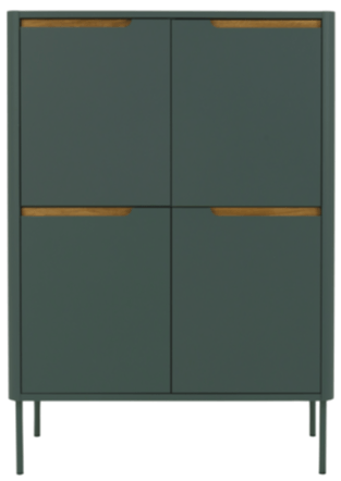 Highboard "Switch" 4-door 128 x 90 cm - Green Matt