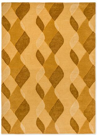 Designer rug "Decor Riff" Straw Yellow - hand-tufted, made of 100% pure new wool
