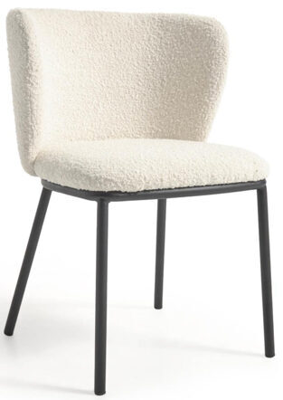 Design dining chair "Cesilia" - Bouclé Off White