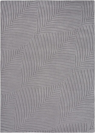 Tapis design "Folia" Gris - tufté main, 100% pure laine vierge