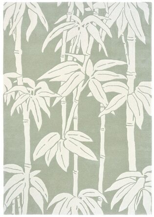 Designer rug "Japanese Bamboo " Jade - hand-tufted, made of 100% pure new wool