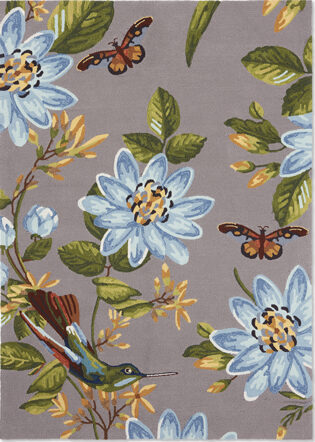 Indoor/outdoor designer rug "Spring Lotus"