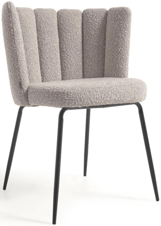 Design chair "Aurelia" - Bouclé light gray
