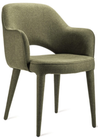 Design-Stuhl mit Armlehnen Cosy Fabric - Grün