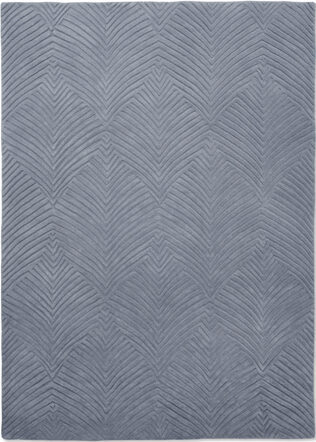 Tapis design "Folia" Cool Grey - tufté main, 100% pure laine vierge