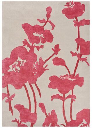 Designer rug "Floral 300" Poppy - hand-tufted, made of 100% pure new wool