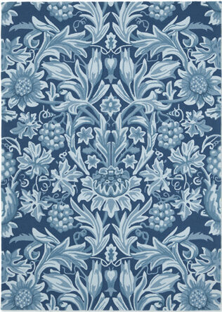 Indoor/outdoor designer rug "Sunflower" Webb`s Blue