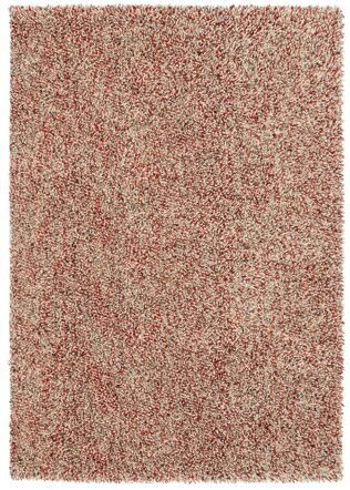 Hochflor Designer Teppich „Pop-Art“ Rot/Weiss - aus 100% reiner Schurwolle