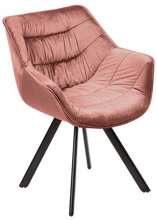 Design chair "Dutch" with velvet cover - Old pink