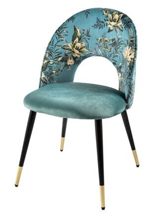 Design chair "Boutique" with velvet upholstery - Turquoise