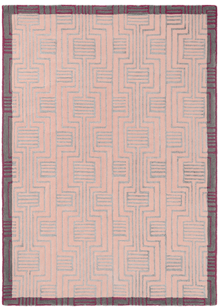 Designer Teppich „Kinmo“ Pink - handgetuftet