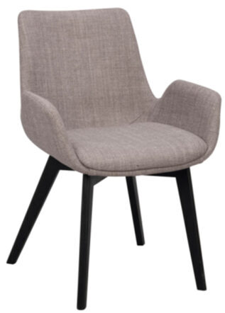 Design Stuhl „Drimsdale“ mit Armlehnen und nachhaltigem Eichenholz - Grau / Eiche Schwarz