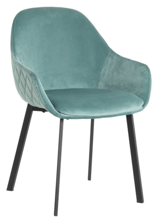Design chair "Maicy" with armrests - Petrol light