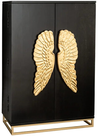 Design bar cabinet "Angel" solid wood - 140 x 95 cm