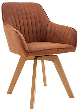 Swivel design chair "Livigno" - Vintage Brown