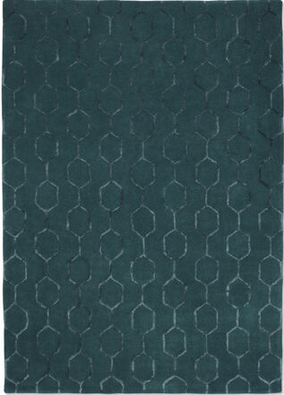 Designer rug "Gio" Teal - hand-tufted, made of 89% pure new wool