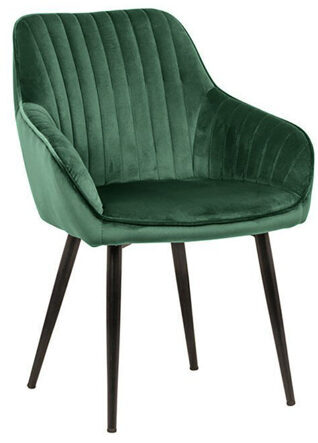 Samtiger Designstuhl „Turino“- Smaragdgrün