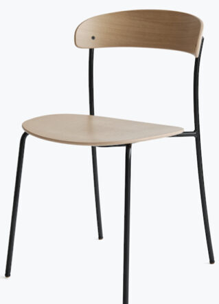 Design Stuhl „Missing“ ohne Armlehnen - Eichenholz geölt