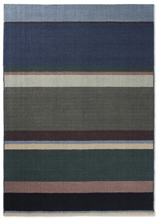 Handgewebter Designer Teppich „Artisan Stack“ Green - aus 100% reiner Schurwolle