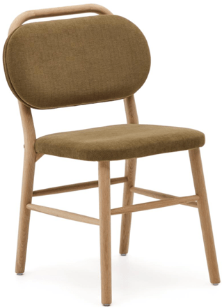 High-quality solid wood chair "Hedya" - oak/green