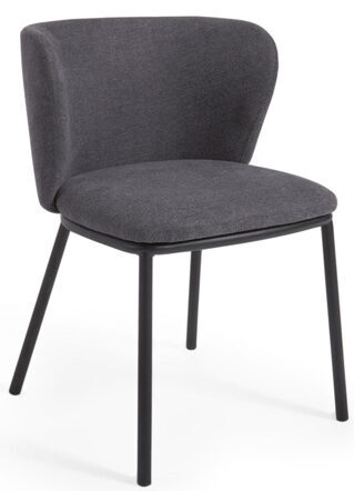 Design dining chair "Cesilia" - chenille anthracite