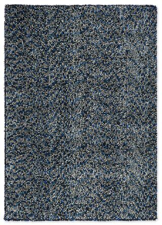 Hochflor Designer Teppich „Pop-Art“ Blau - aus 100% reiner Schurwolle