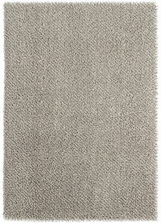 Tapis de designer à poils longs "Gravel" écru/gris clair - 100% pure laine vierge