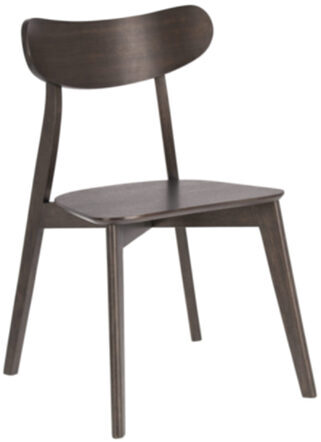 Stapelbarer Massivholz Design Stuhl „Safino“ - Esche Dunkelbraun