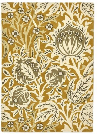 Designer Teppich „Morew Elmcote“ Gold - handgetuftet, aus 100% reiner Schurwolle