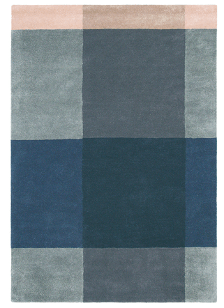 Designer rug "Plaid" - hand-tufted, made of 100% virgin wool