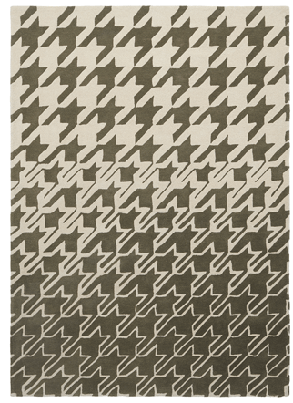 Designer rug "Houndstooth" Grey - hand-tufted, made of 100% virgin wool
