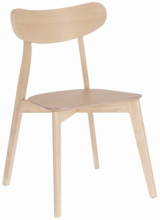 Stapelbarer Massivholz Design Stuhl „Safino“ - Eiche Natur