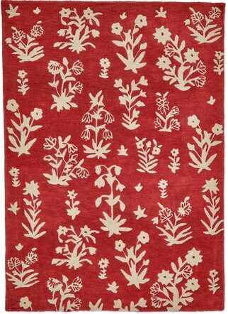 Tapis design "Woodland Glade" Samson Red - tufté main, 100% pure laine vierge