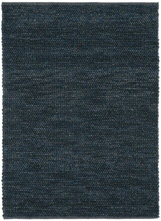 Hand-woven designer rug "Cobble" dark blue