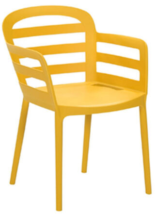 Stackable garden chair "Forma" - mustard yellow