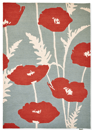 Designer rug "Poppy Pop" Sage - hand-tufted, made of 100% pure new wool
