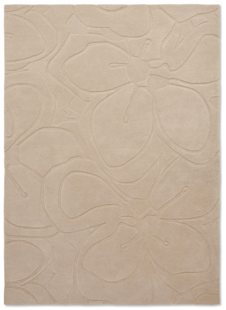 Designer Teppich „Magnolia“ Cream - handgetuftet, aus 100% Schurwolle