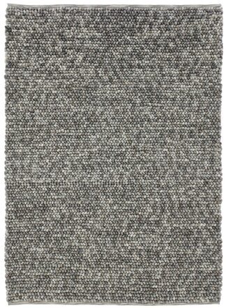 Handgewebter Designer Teppich „Cobble“ Grau