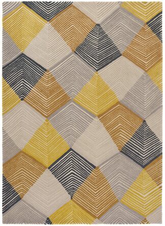 Designer Teppich „Rhythm“ Saffron - handgetuftet, aus 100% reiner Schurwolle