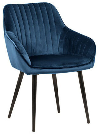 Velvet design chair "Turino" - royal blue
