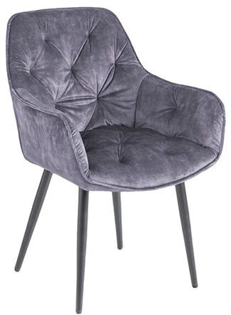 Design chair "Barcelona" with armrests - gray