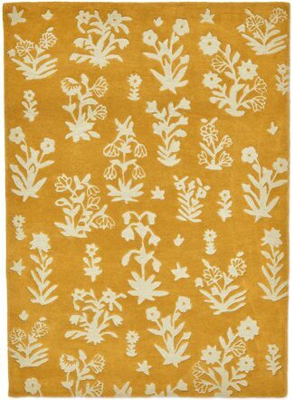 Designer rug "Woodland Glade" Gold - hand-tufted, made of 100% pure new wool