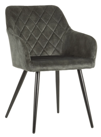 Design chair "Kruuto" with armrests - dark green