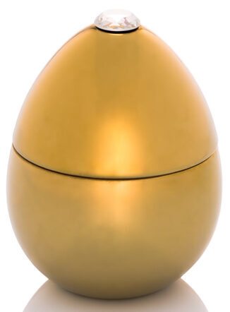 Vergoldete Designer-Duftkerze „Bois de Russie“ Golden Egg 55 Std.