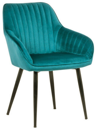 Velvet design chair "Turino" - turquoise